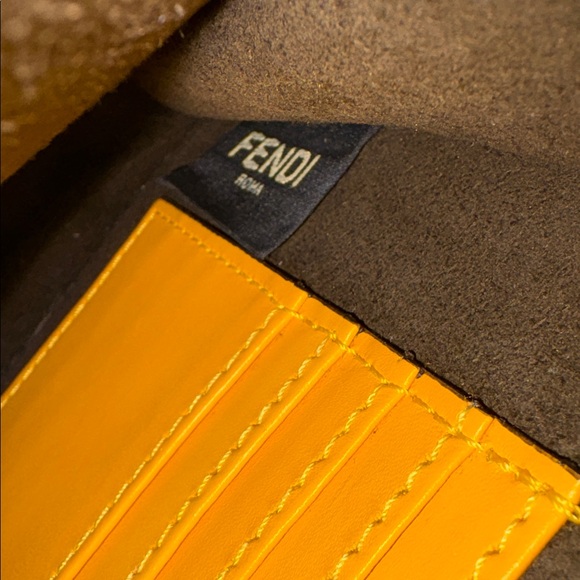 FENDI Fab Leather Crystal Mini Crossbody Bag - Picture 14 of 15